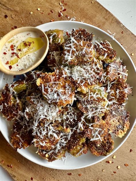 Crispy Parmesan Smashed Brussel Sprouts Hungry Happens Recipe