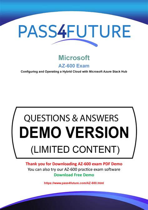 Az 600 Demo Notes For Practice Microsoft Az 600 Exam Configuring And Operating A Hybrid