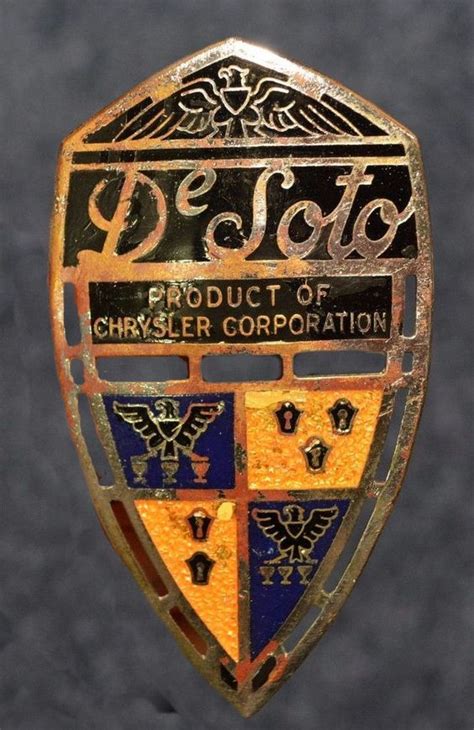 1930s Shield Desoto Badge Car Badges Car Logos Auto Logos Retro