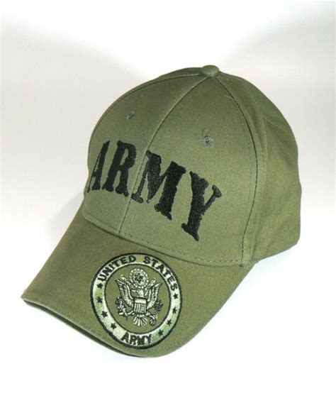 Us Army With Seal Us Army Officially Licensed Od Green Baseball Cap