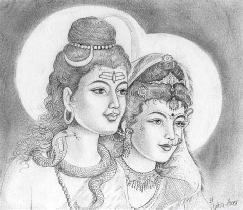 Shiv Parvati Drawing Easy Maha Shivratri Special Drawing Off