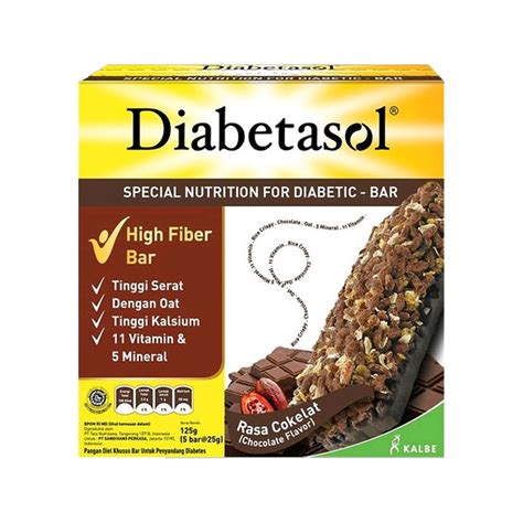 DIABETASOL HIGH FIBER BAR RASA COKELAT 125 GR RAJASUSU