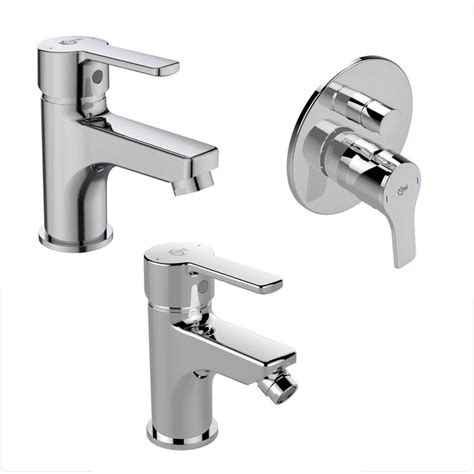 Set Miscelatori Lavabo Bidet E Doccia A Incasso In Ottone Ideal