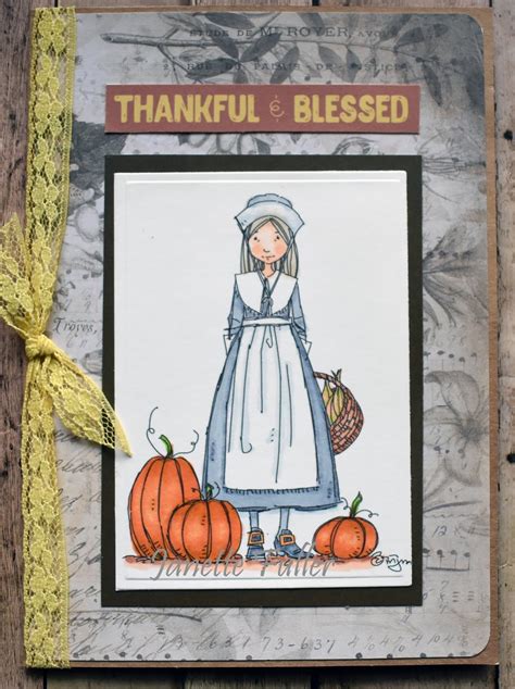 Janette Fuller: Thankful and Blessed Thanksgiving Card