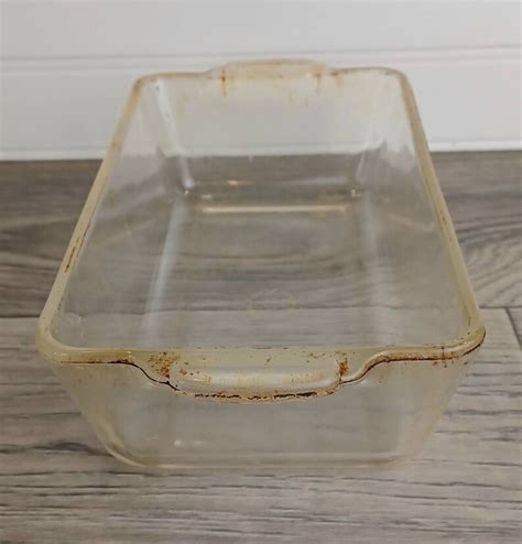 Vintage Pyrex Clear Glass Loaf Pan 212 B 3 Usa Very Old Etsy