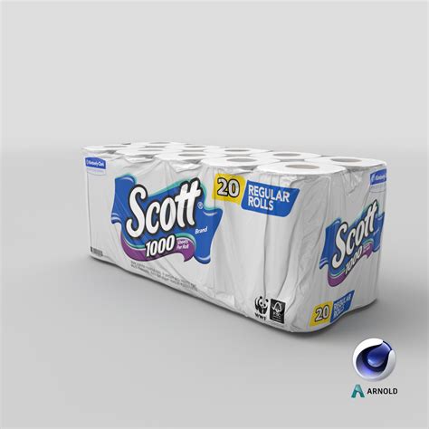 Scott Regular Roll Bath Tissue 20 Rolls 3d Model 39 3ds Blend C4d Fbx Max Ma Lxo Obj