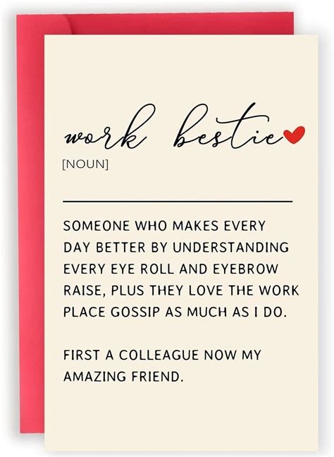 Amazon Abeletree Work Bestie Definition Gifts Cards Work Bestie