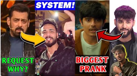 Salman Khan Request To Bigg Boss For Elvish Yadav😱total Gaming Face Reveal Prank Fukra Insaan