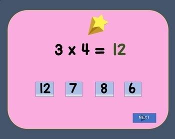 Digital Multiplication Flash Cards Multiplication Distance Learning X