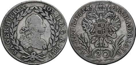 Habsburg Markgrafschaft Burgau 20 Kreuzer H Günzburg 1782 Josef II