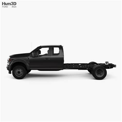 Ford F 550 Super Duty Extended Cab 84CA XL Chassis 2022 3D 모델 차량 on