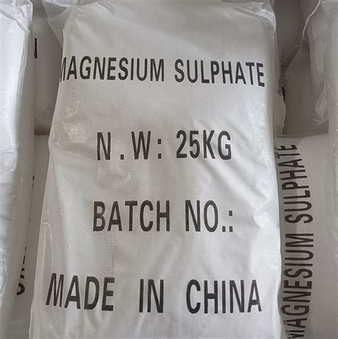 Magnesium Sulfate Anhydrous Powder Min Industrial Grade