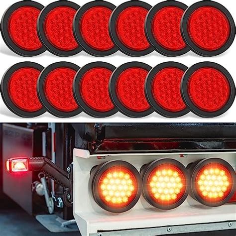 Amazon Pcs Inch Round Led Trailer Tail Lights Leds