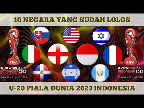 10 Negara Yang Lolos Piala Dunia U 20 DAFTAR PESERTA TIMNAS U20 FIFA