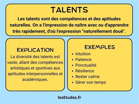 47 Exemples De Talents