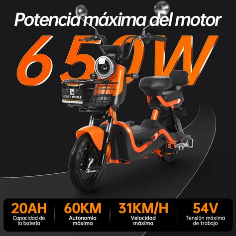 Motobici El Ctrica Honey Whale U S Naranja Honey Whale