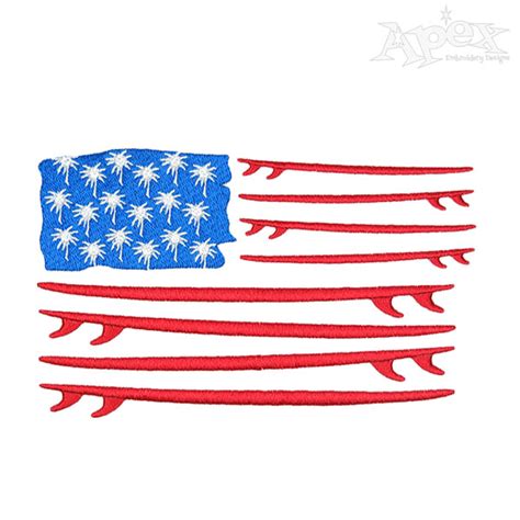 Usa American Flag Embroidery Design Apex Monogram Designs And Fonts