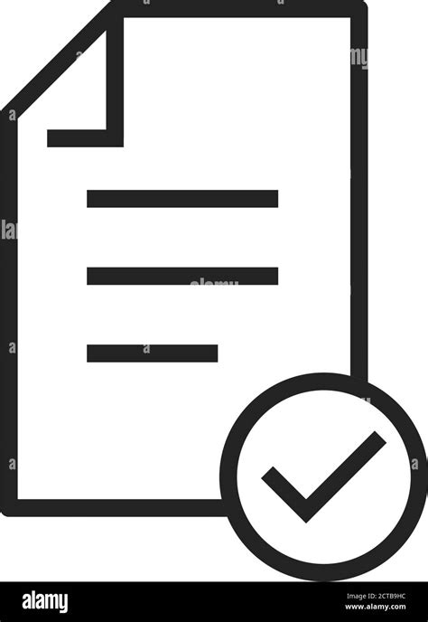 Icon Of Approved Document Checklist File Document Paperwork Concept