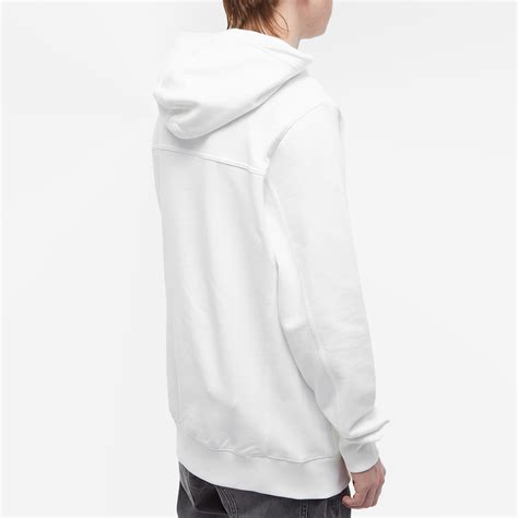 Calvin Klein Monogram Sleeve Badge Hoodie White End