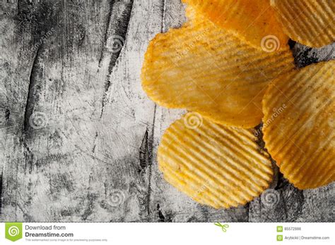 Fried Potato Chips Corrugated Stock Photo Image Of Closeup Delicious