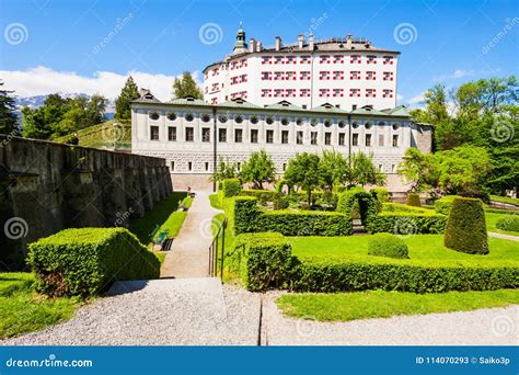 Schloss Ambras Castle, Innsbruck Stock Image - Image of museum, alps ...