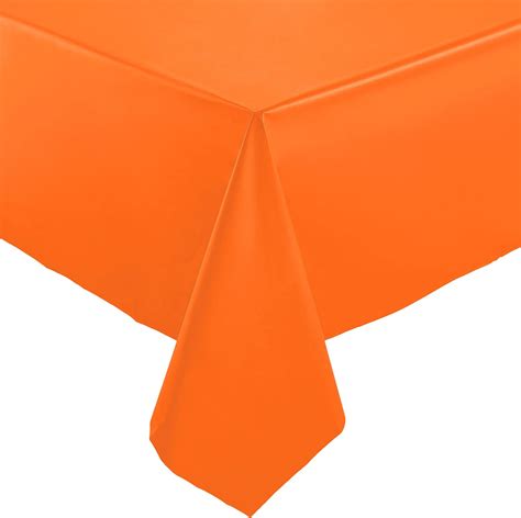 Amazon Orange Standard Disposable Plastic Party Tablecloth Pack