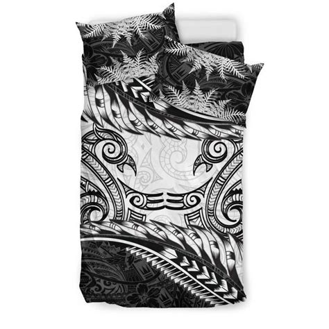 AIO Pride 3 Piece Duvet Cover Set New Zealand Manaia Maori Silver Fe