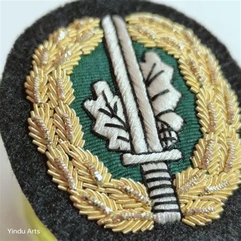 Multicolor Bullion Wire And Yarn Handmade Embroidered Blazer Badge