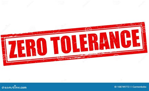 Zero Tolerance Stock Illustration Illustration Of Stamp 108749772