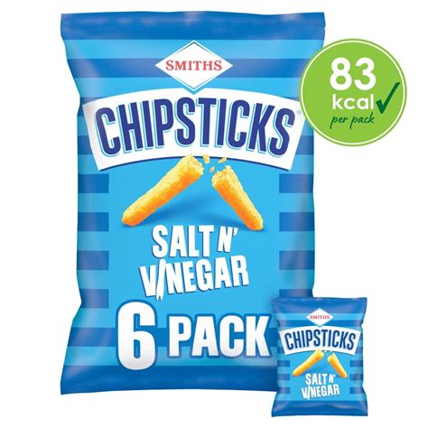 Smiths Chipsticks Salt And Vinegar Multipack Crisps 6 X 17g Tesco Groceries