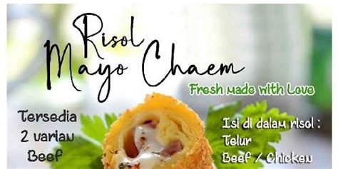 Daftar Harga Menu Delivery Risol Mayo Chaem Sawah Besar Jakarta