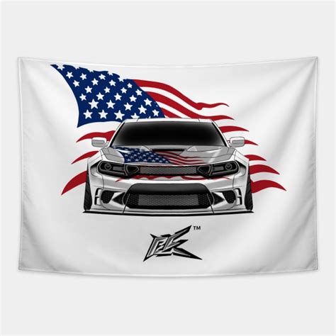 Dodge Charger Hellcat Clinched Widebody Dodge Charger Clinched Tapestry Teepublic