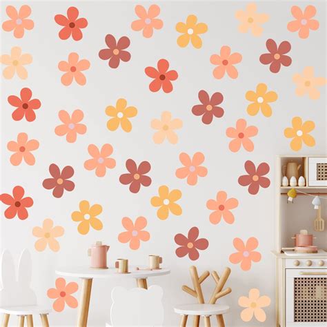 Amazon Qeeenar Pcs Daisy Wall Decals Flower Wall Stickers Boho