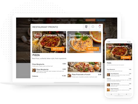 Online food menu maker with built-in promotions module