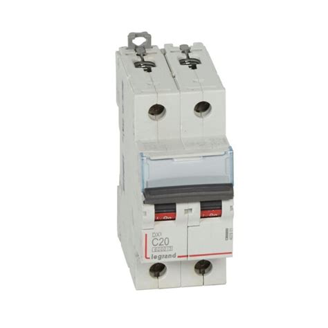 INTERRUPTOR TERMOMAGNETICO 2X20A 10kA 230 400V TIPO C DIN LEGRAND