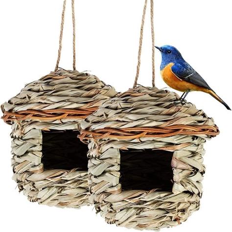 Nichoir Oiseaux Ext Rieur Maison D Oiseau Naturel Nid Suspendu Nichoir