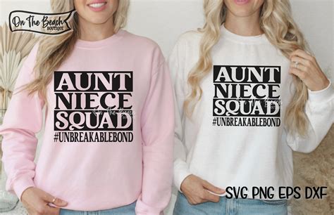 Aunt Niece Unbreakable Bond SVG PNG Graphic By On The Beach Boutique