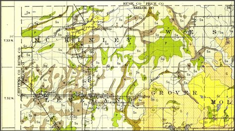 NW Taylor County, Wisconsin 1915 Plat Map