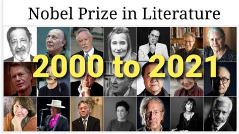 Nobel Prize in Literature From 2000 to 2021 | Nobel prize in literature ...