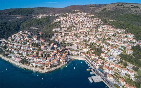 Aerial View of Rabac, Croatia Stock Image - Image of coastline, aerial ...