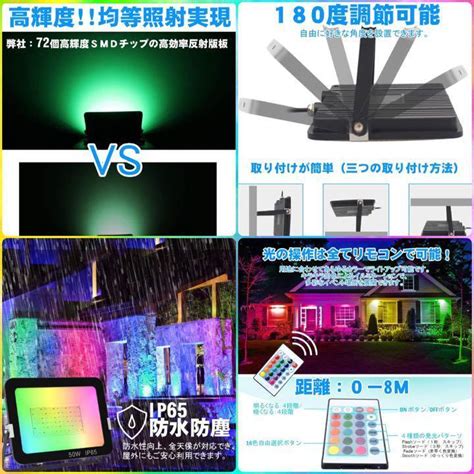 パーティー プロの多彩で幻想的な演出がリモコンで自由自在♪ 業務用100w Led投光器 Ot2al M56529565020 ショールー