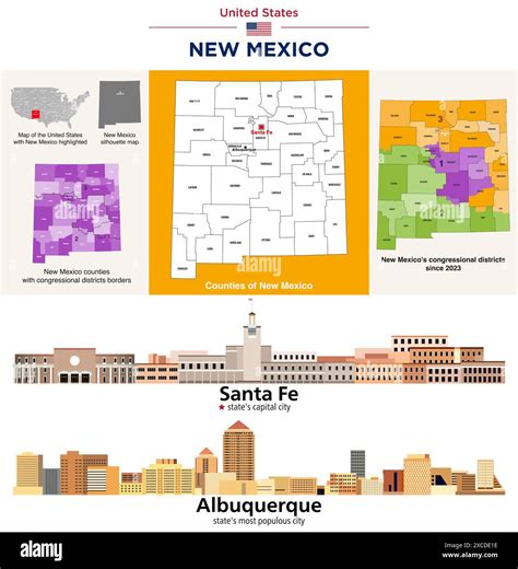 New Mexico Counties Map And Congressional Districts Since 2023 Map