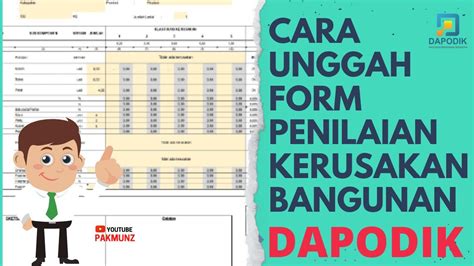 Cara Unggah Formulir Penilaian Kerusakan Bangunan Pada Aplikasi Dapodik Untuk Dak Fisik 2023