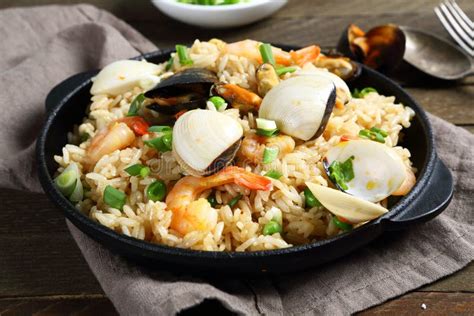 Fried Rice With Seafood Stock Image Image Of Gourmet