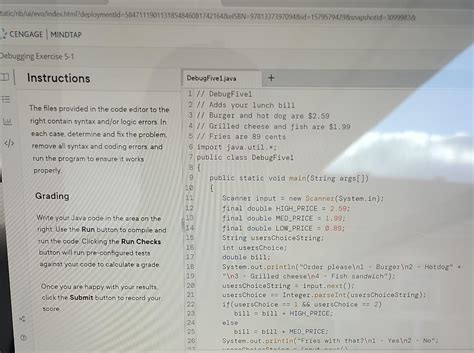 Solved Instructions Cengage Mindtap Debugging Exercise