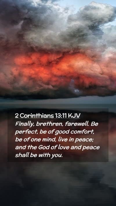 2 Corinthians 13 11 KJV Mobile Phone Wallpaper Finally Brethren