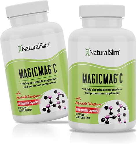 NaturalSlim MagicMag C Cápsulas de citrato de magnesio Suplemento de