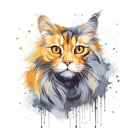 Vector De Gato Maine Coon Vector Premium