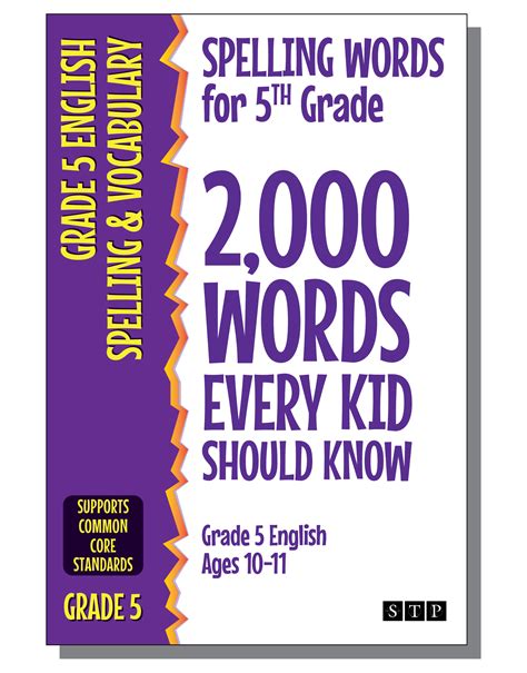 Spelling Words For 5th Grade English — Stp Books