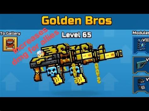 Pixel Gun 3D Crafting Golden Bros Golden Division Clan Weapon YouTube